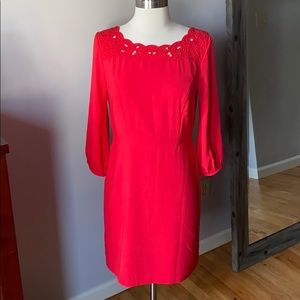 Talbots Red Sheath Dress